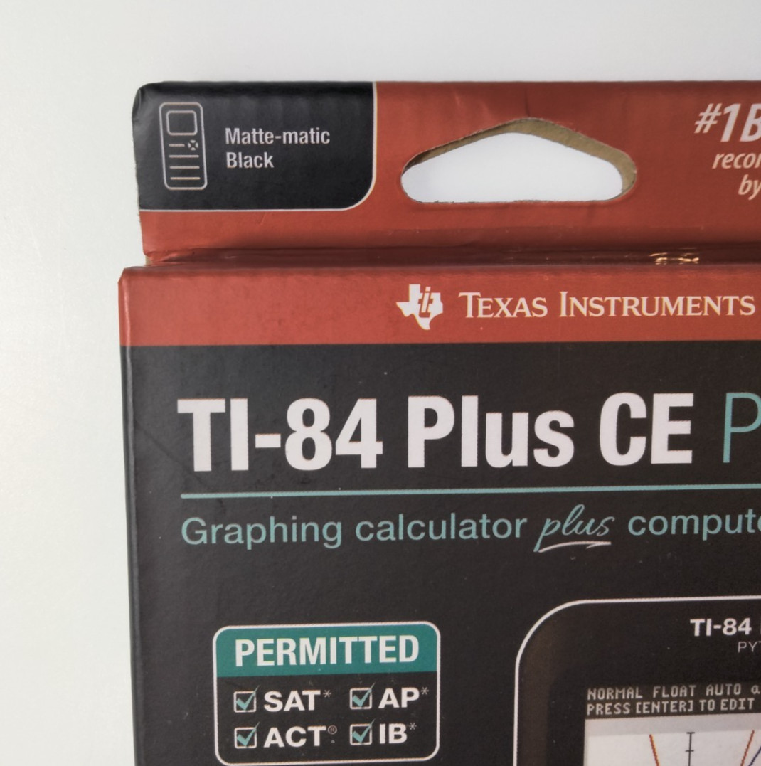 Texas Instruments graphing calculator clolor screen I-84 Plus CE Python