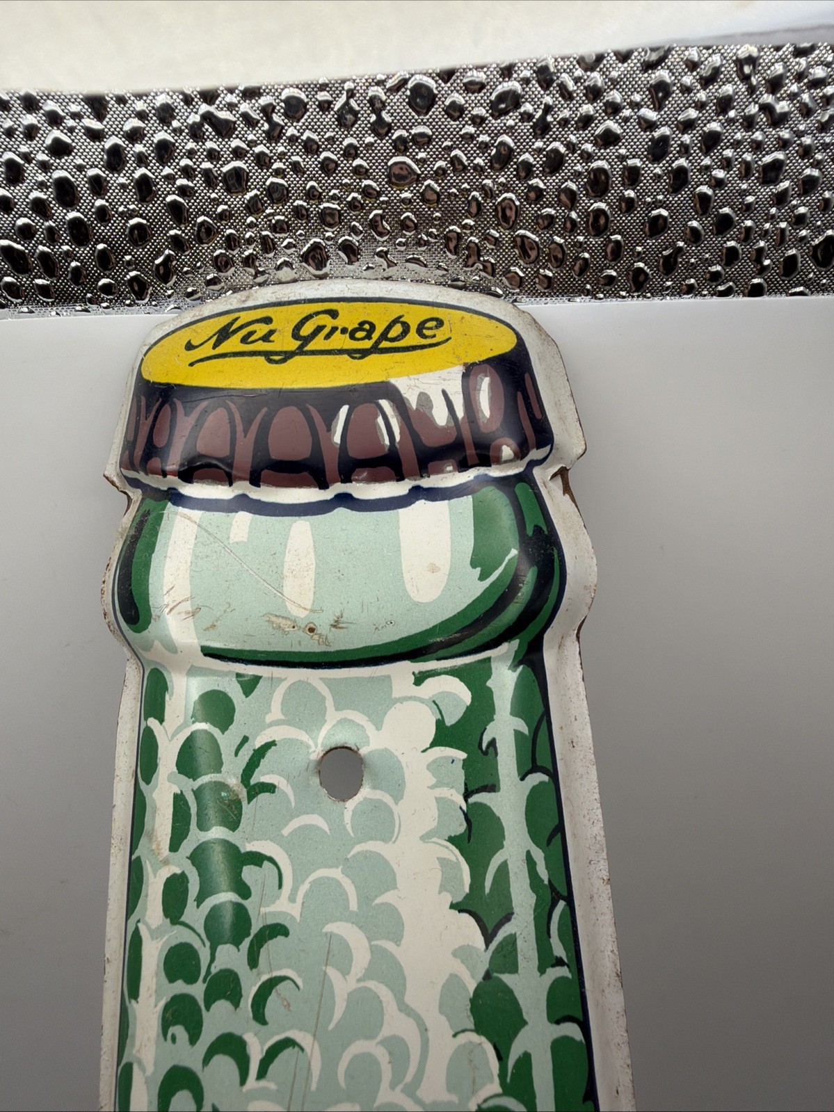 Original Nugrape Bottle Advertising Sign