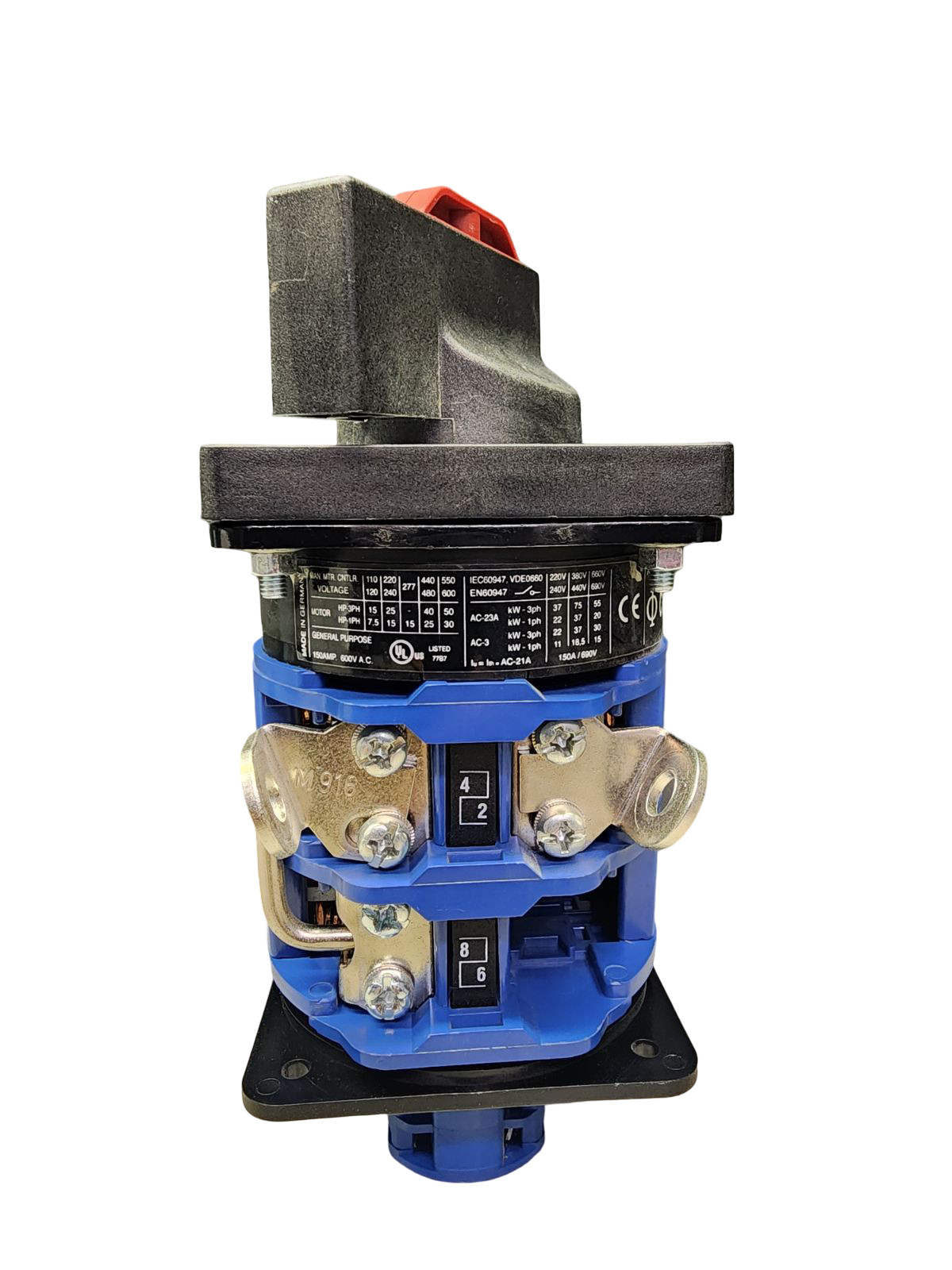 Kraus & Naimer C125 Rotary Switch 15A 600V 3‑Position General Purpose Selector S