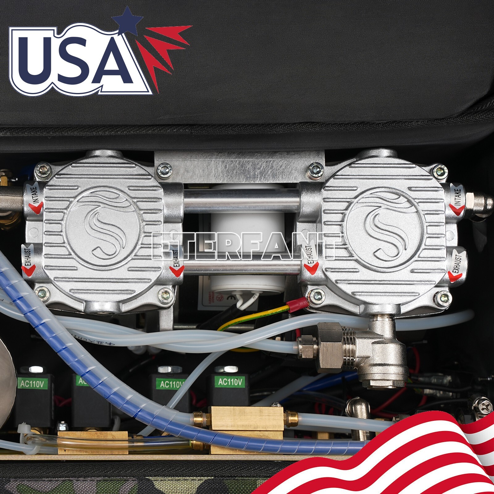 Portable Dental Delivery Unit Bag Air Compressor Suction System 4 Hole BD-401 US