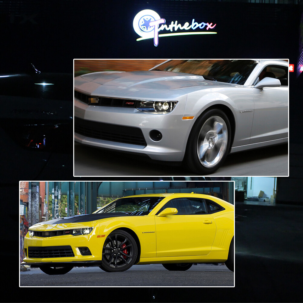 Pair Amber Lens Front Side Marker Signal Light Reflectors For 10-15 Chevy Camaro