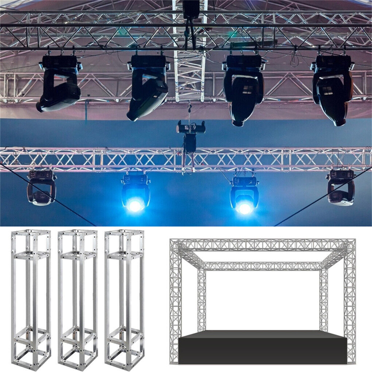 3-30x Large Stage Lighting Truss Stand DJ Concert Wedding Backdrop Stand Outdoor