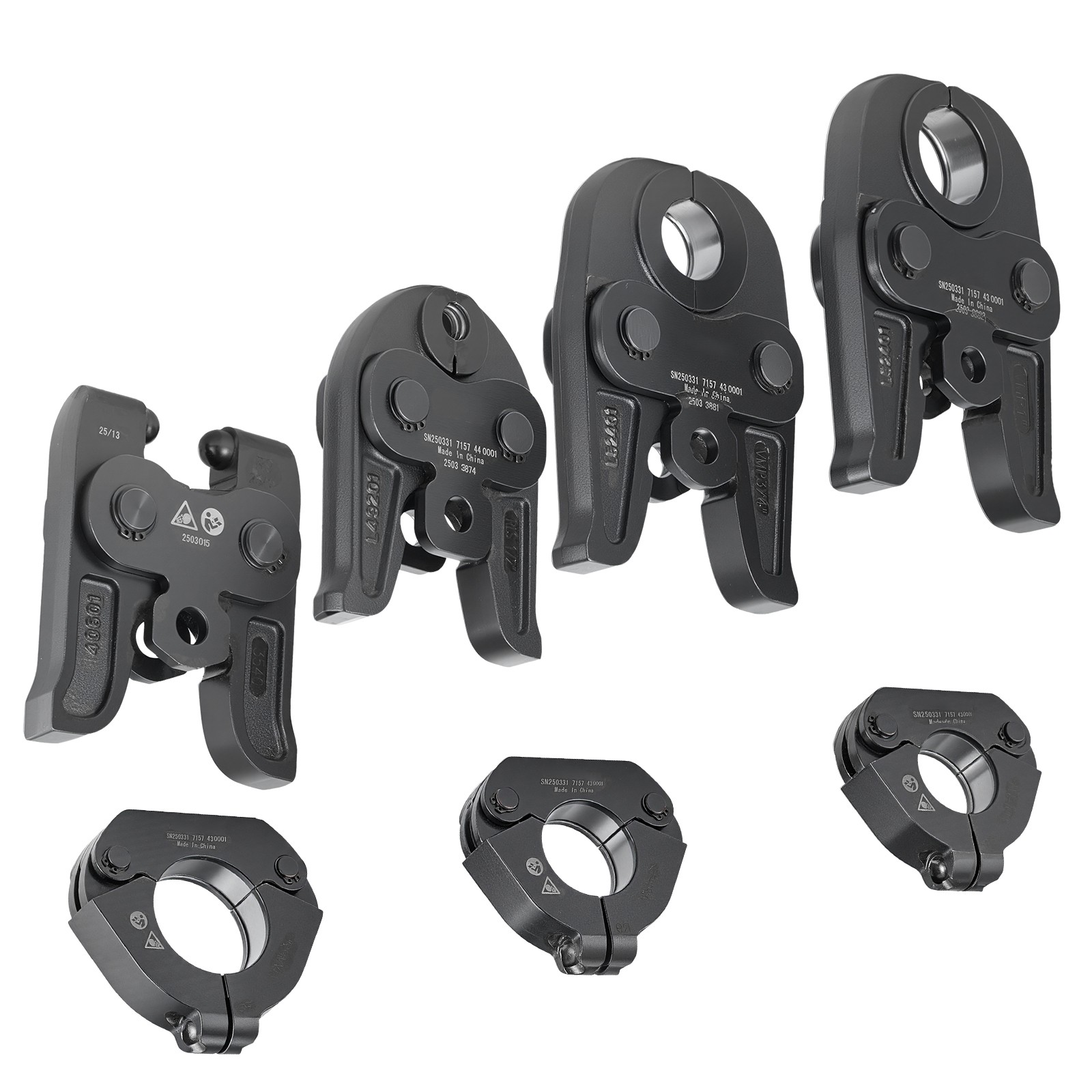 7 PCS MegaPress Pressing Kit 1/2" to 2" for Standard Press Tools with Case