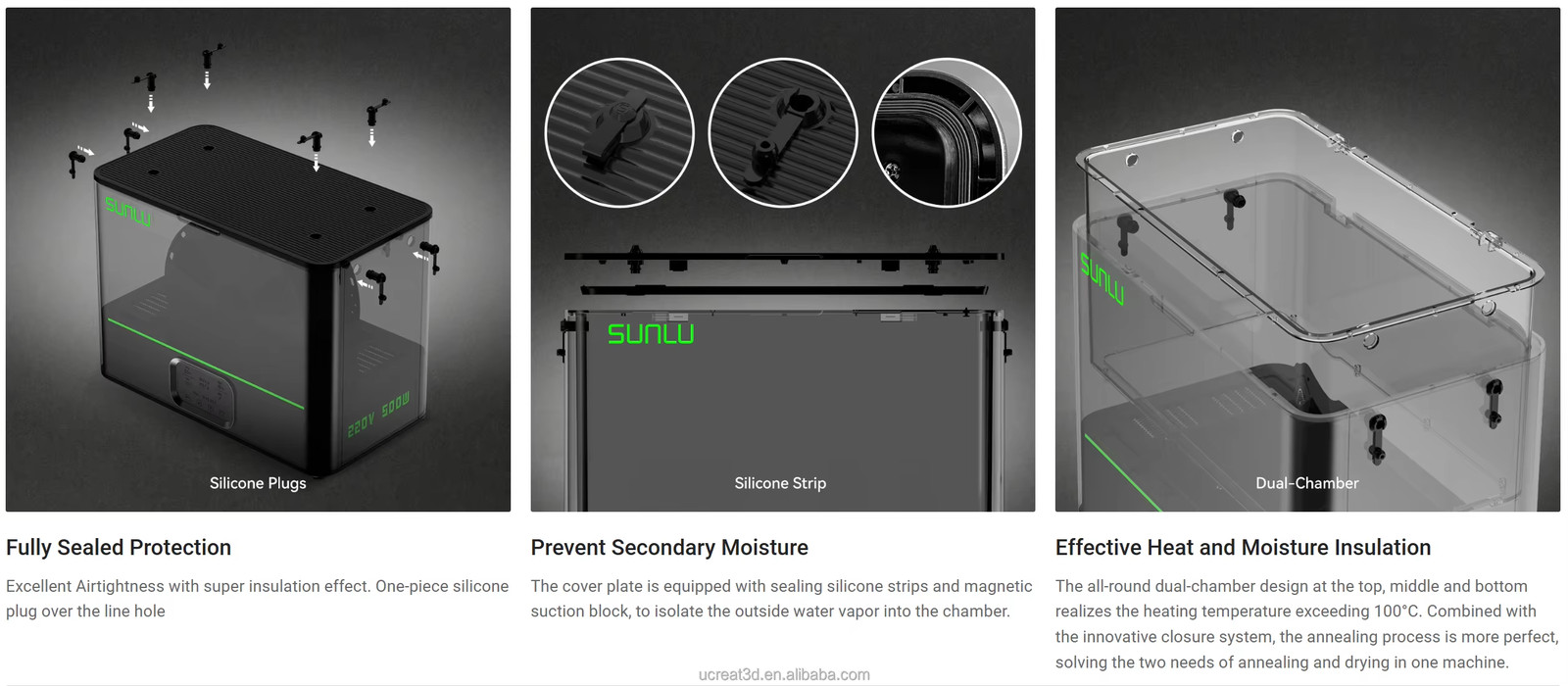 SUNLU FilaDryer E2 up to 110℃ Professional Drying Engineering Filament Dryer