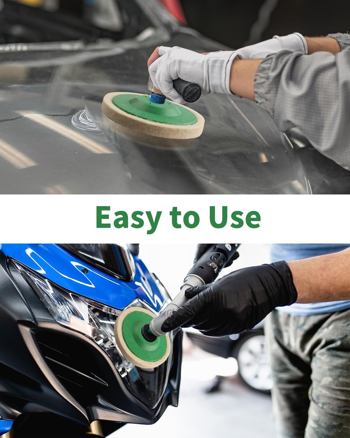 Wool Felt Polishing Wheel Disc 10pcs 4"Arbor Buffing Wheel For 100 Angle Grinder