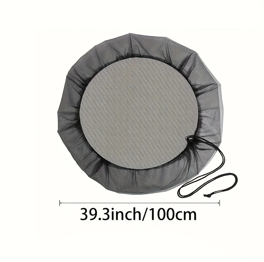 1pc Rain Barrel Mesh Cover – Water Tank Protective Net with Drawstring - NEW