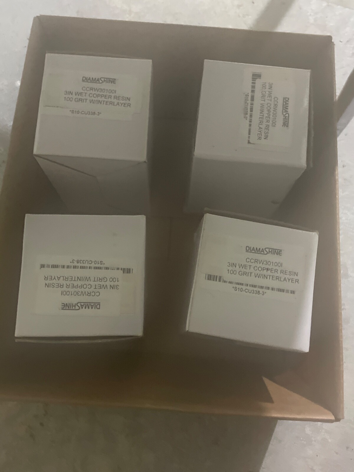 Diamashine 3in wet copper resin 100 grit four boxes nine in each