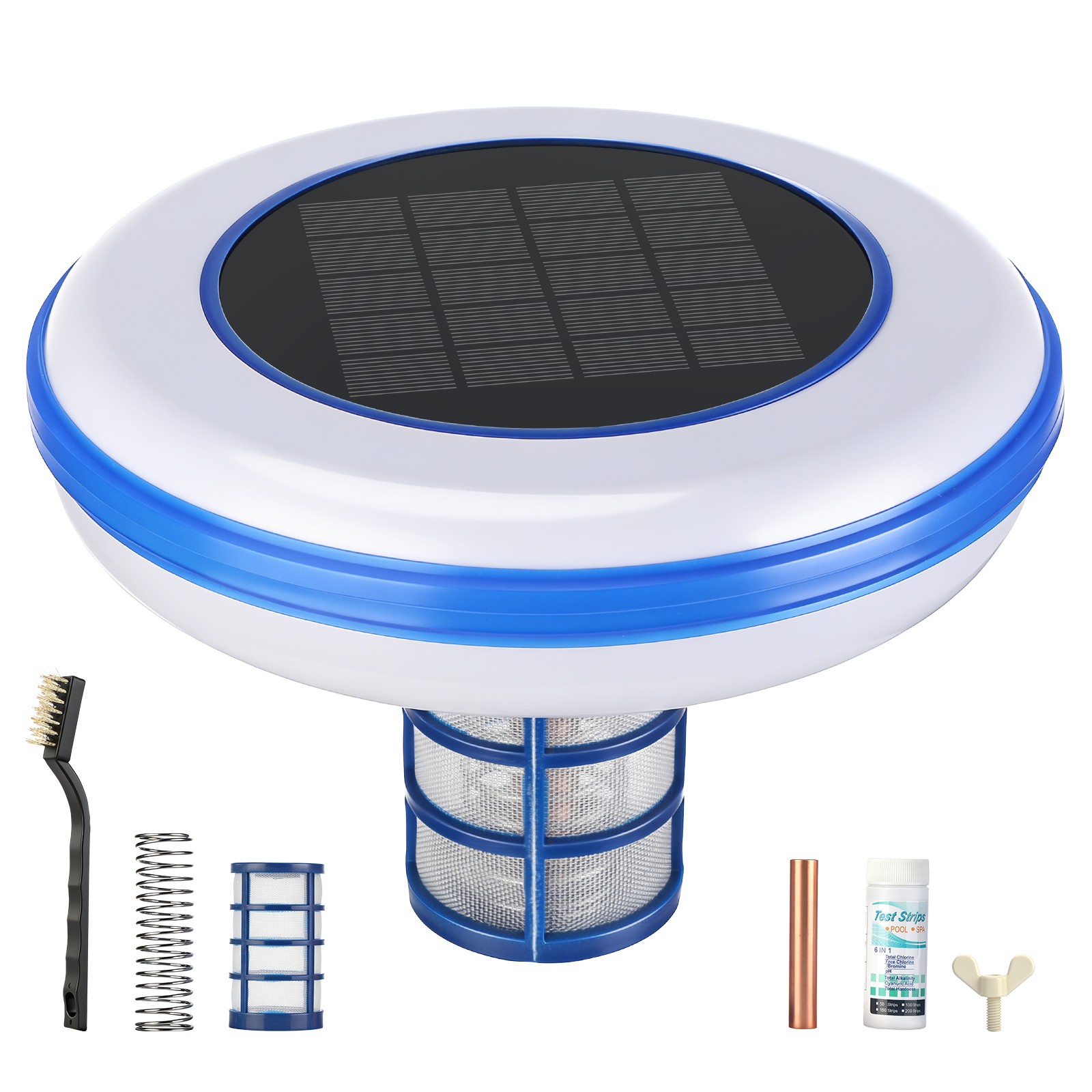 Solar Pool Ionizer Chlorine-Free Water Purifier w/Algae Cleaner Up to 35,000 Gal