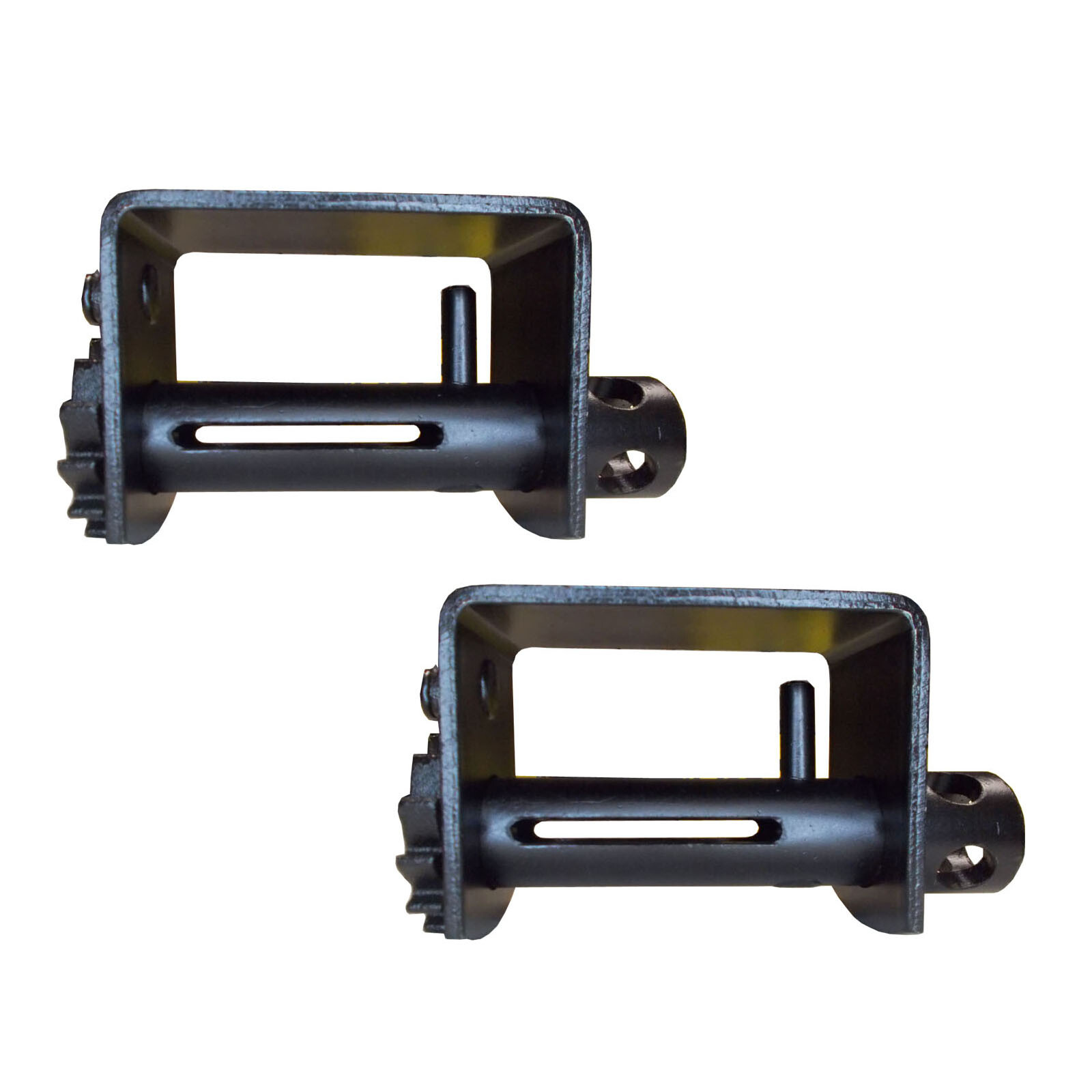 2 Pack Combination Weld-On Winch Flatbed Trailer Winch for 2" - 4" Winch Strap