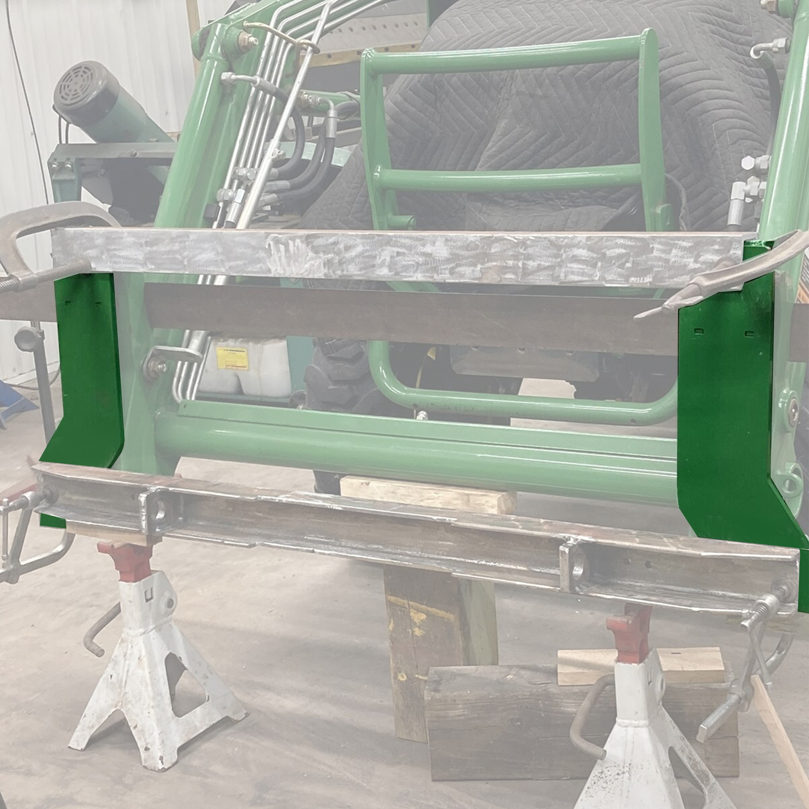 HECASA Tractor Loader Quick Tach Weld On Mounting Brackets For John Deere