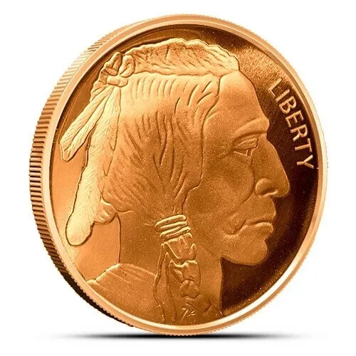 (100) BUFFALO - 1 OZ COPPER ROUND - BULLION - LOT