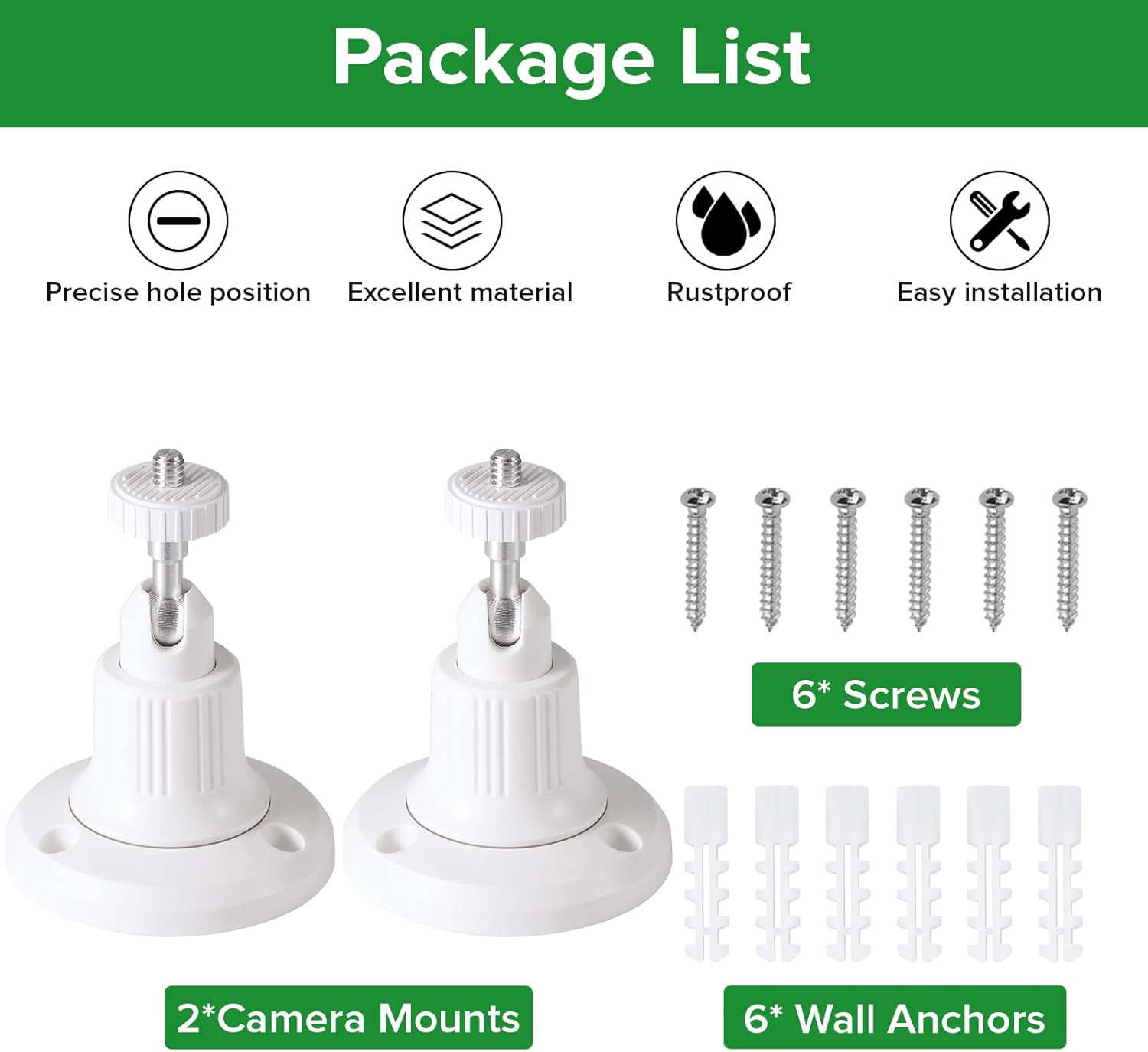 2Pack Security Camera Mount Compatible with Eufy Solocam S220/C210 Eufycam 2C/2