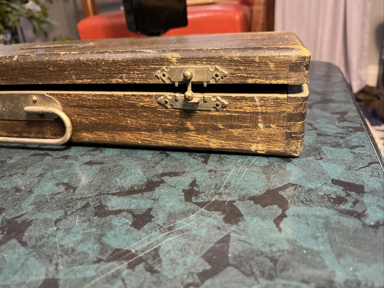 Antique 1800’s Physicians Haussmann & Dunn Surgical Instruments Wood Box 17” X 5