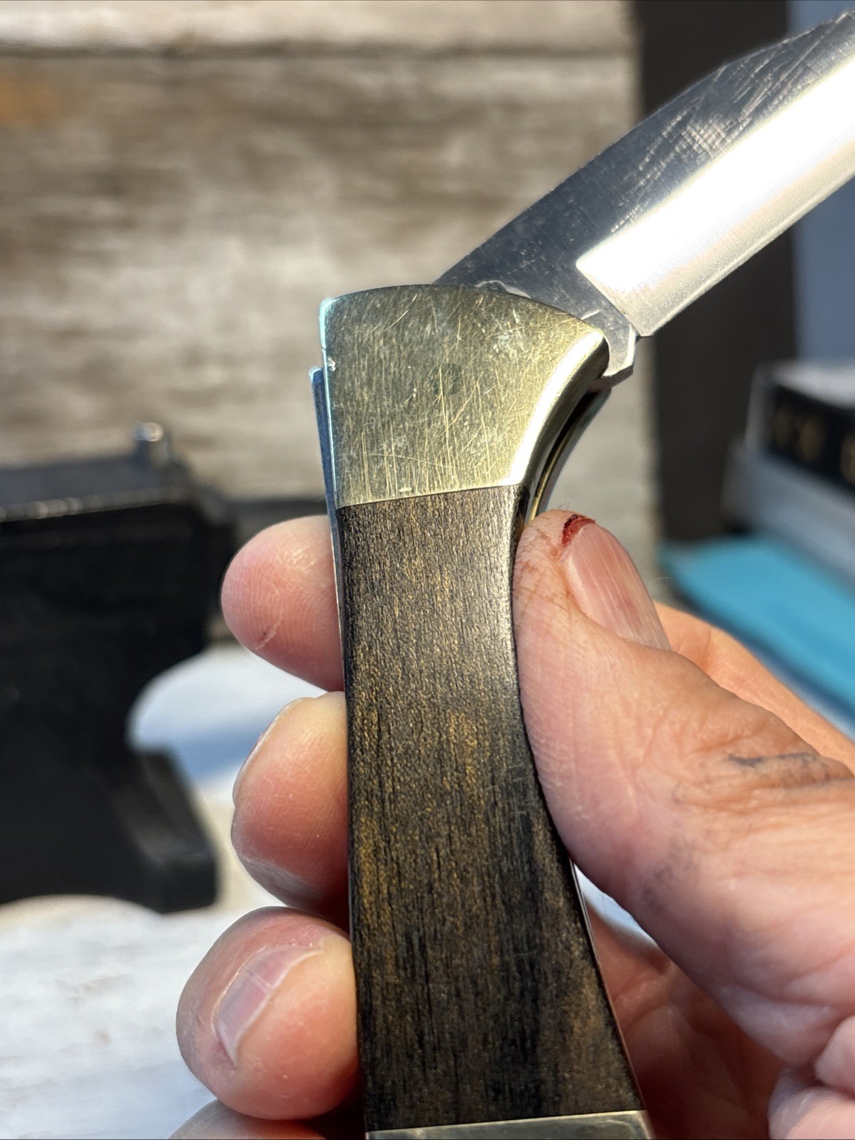 1992 Case XX USA 58L SS Mako Lockback Folding Hunting Knife w/ Leather Sheath