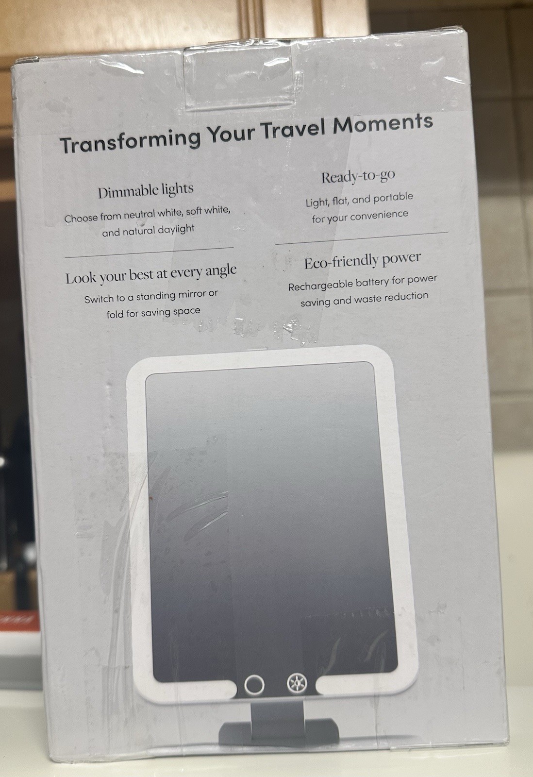 Fancii Nora Mini Rechargeable Travel Makeup Mirror - Ultra Thin, LED, 3 Modes