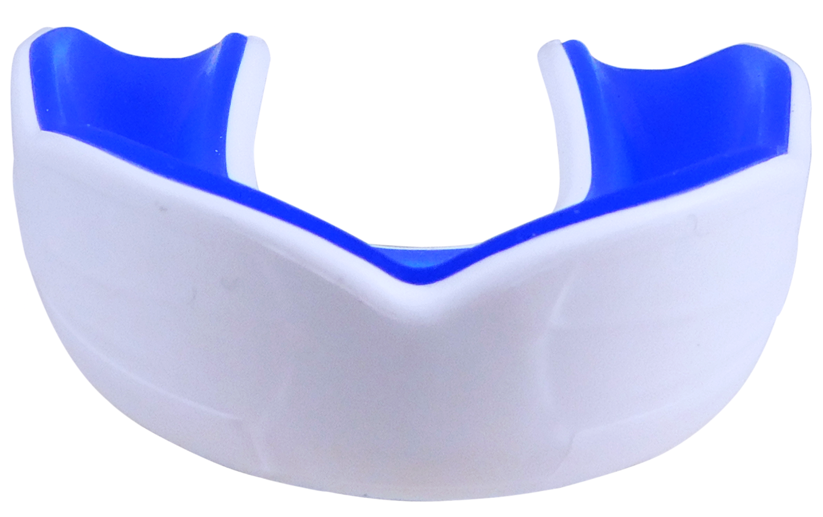 Oral Mart MMA BJJ Karate Flag Football Mouth Guard (White/Blue) with Free Case