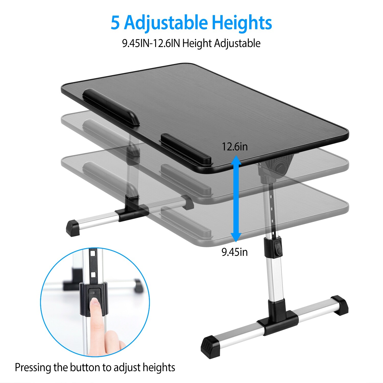 Adjustable Laptop Table Stand Lap Tray Sofa Bed Notebook Computer Foldable Desk