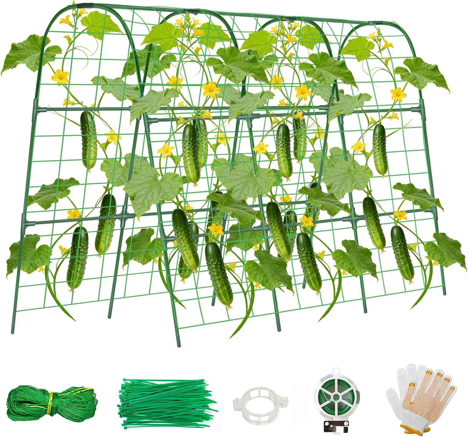 U-Shaped Metal Garden Trellis for Climbing Plants and Vegetables