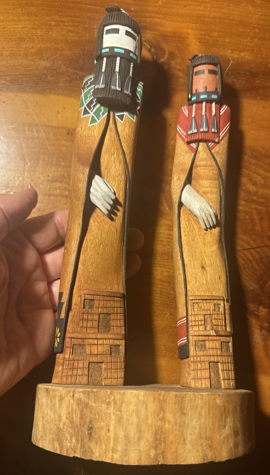 Dewayne Ahownewa Hopi Kachina Carved Wood Dolls Hopi Arts 2nd Mesa Arizona Vtg