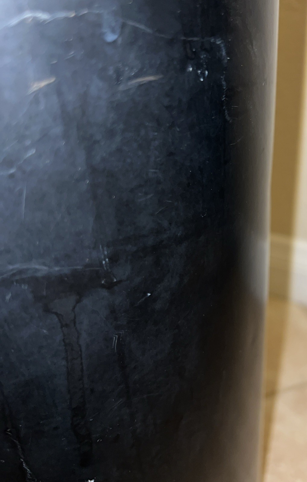 60's Kitchen Recipe MCM Umbrella Stand Black Gold Metal Joseph Phelan Kitschy