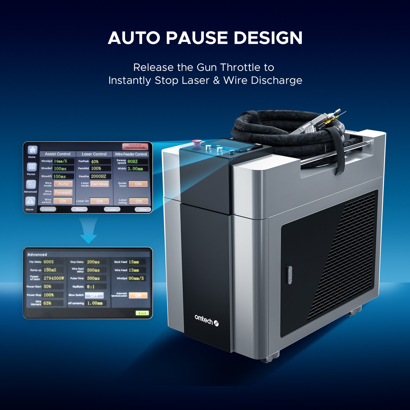 1500W Handheld Fiber Laser Welder Cleaner Cutter for Metal Aluminum - Used