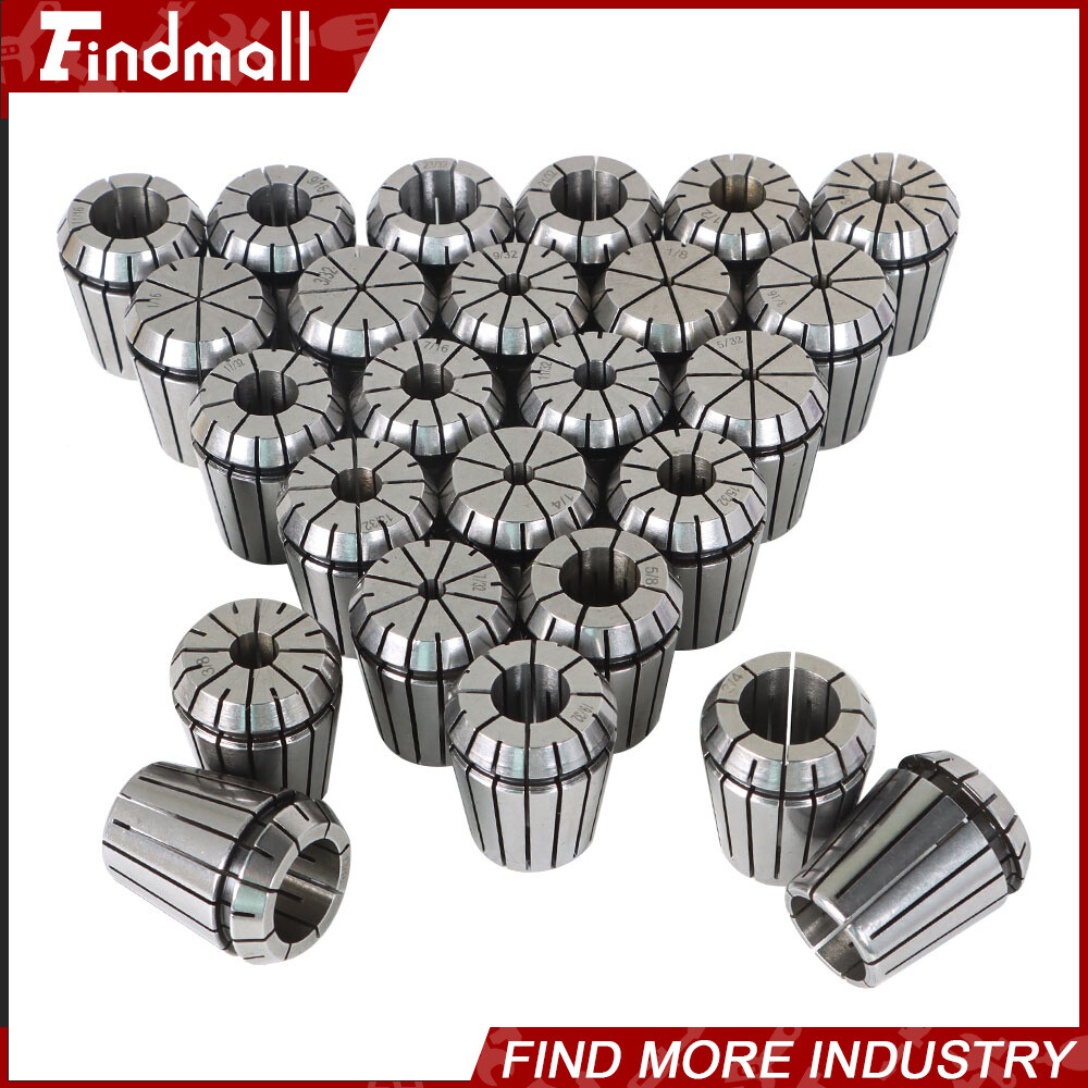 25 Pack Collet Set ER32 Collet Chuck 1/16 inch-3/4 inch Holder Spring Collet Set