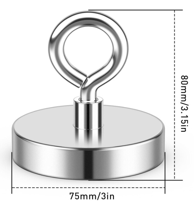 Large Fishing Magnets strong Neodymium super Rare Earth Magnet hooks 150-1600Lbs
