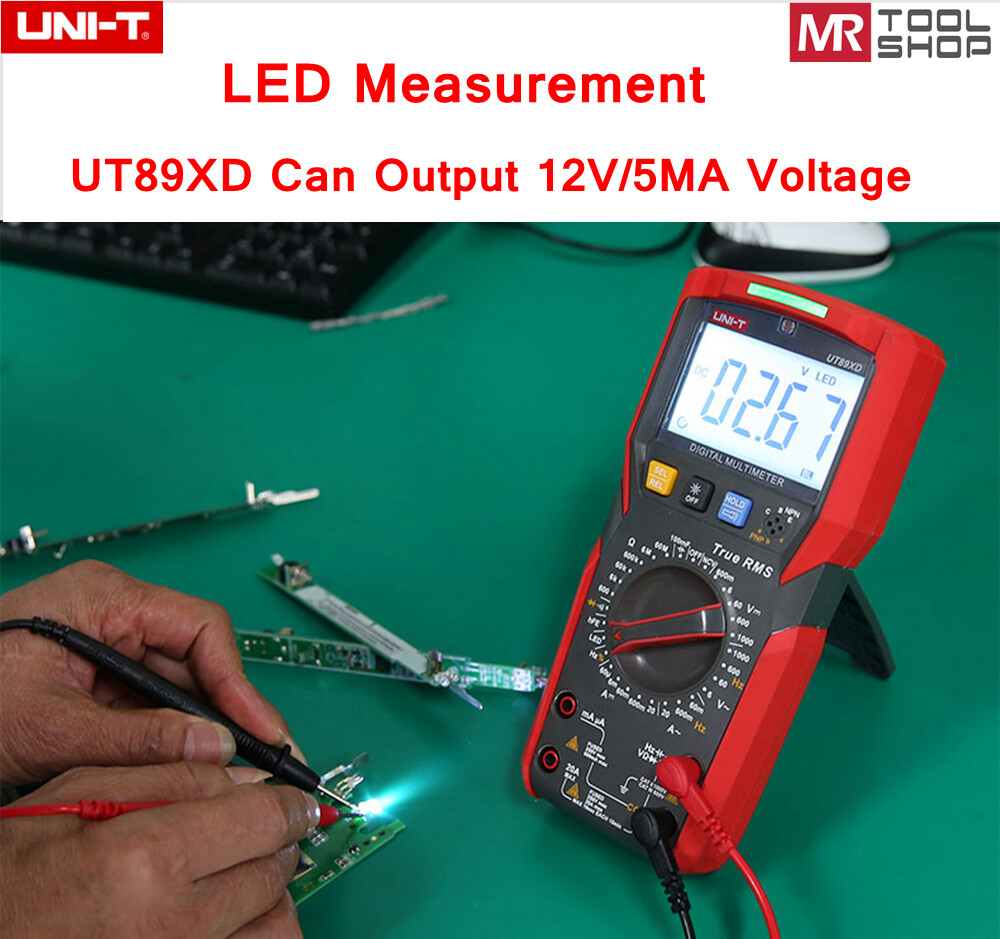 UNI-T TRUE RMS Digital Multimeter AC DC Volt Amp meter LED NCV Test Cap Ohm Freq