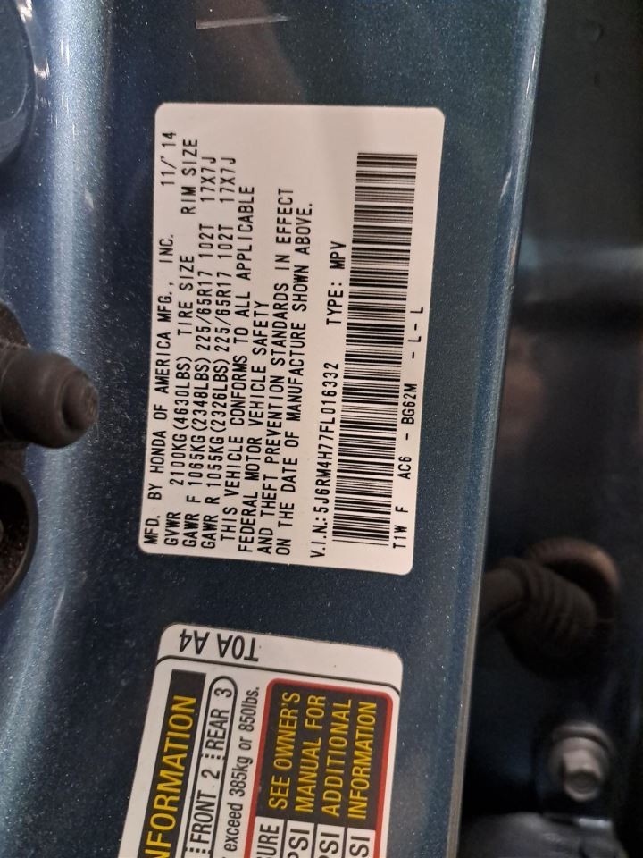 2015 Crv/Cr-v Info Display Screen Sku#4301822