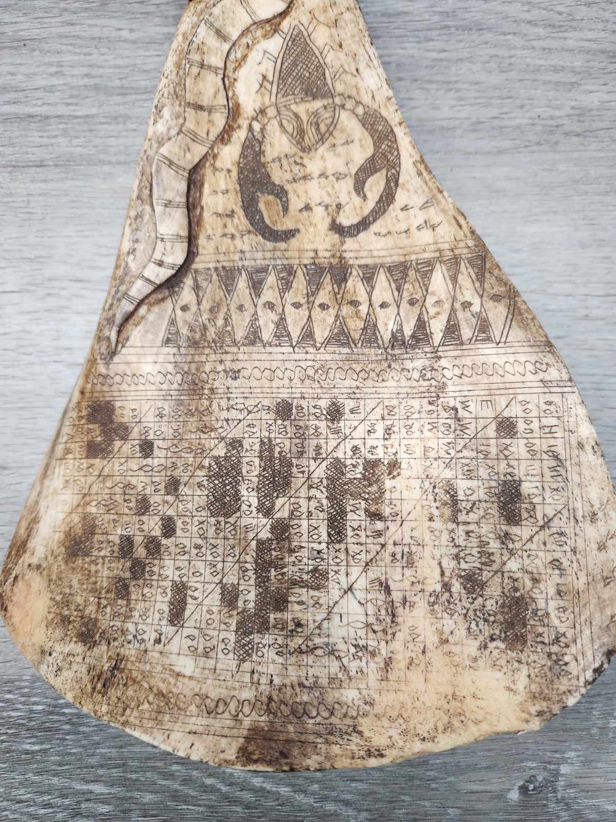 Batak Ritual Shamans Divination Tool Calendar, 13" 1900S