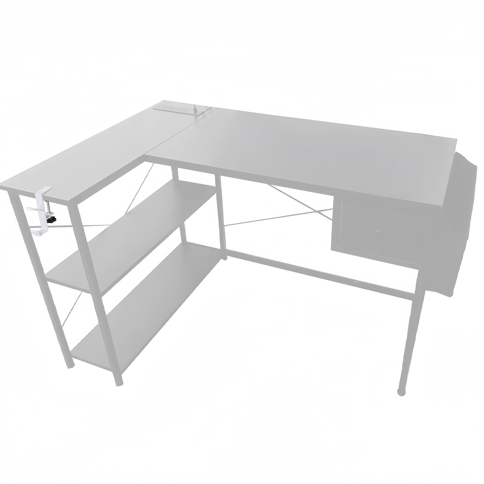 Ctgsas Adjustable Hook for L Shaped Gaming Desk, Under Onesize, White