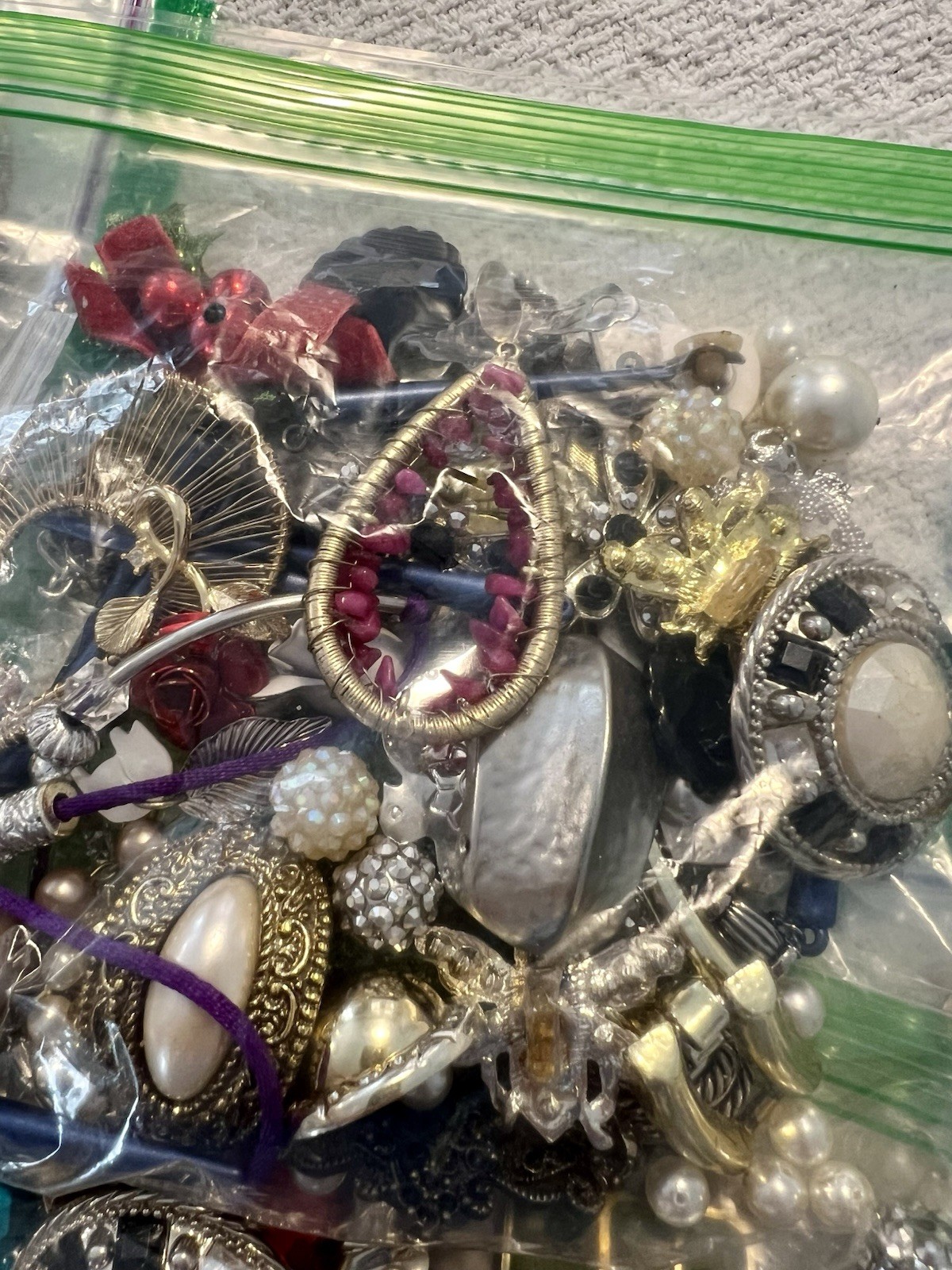 Jewelry Craft Lot 4 Lbs Broken Junk Repurpose Upcycle - Vintage To Now