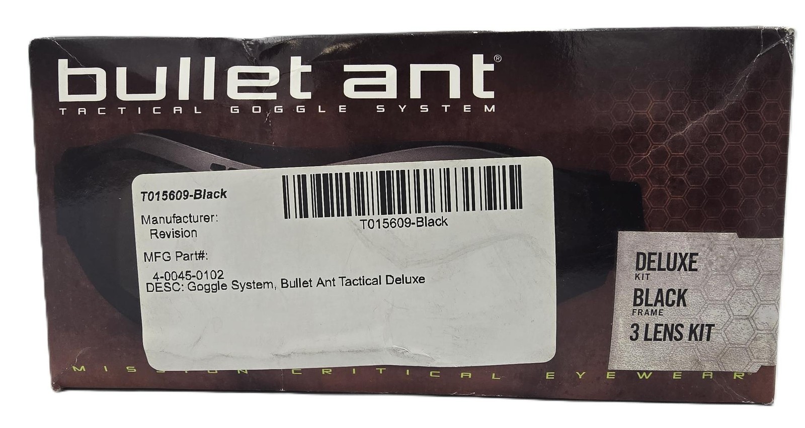 Revision Eyewear Bullet Ant Tactical Goggles Deluxe Kit Clear/Gray/Yellow Lenses