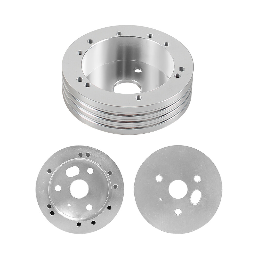 For GM Chevy 5 & 6 Hole Steering Wheel Polished Hub Adapter Flaming River Ididit