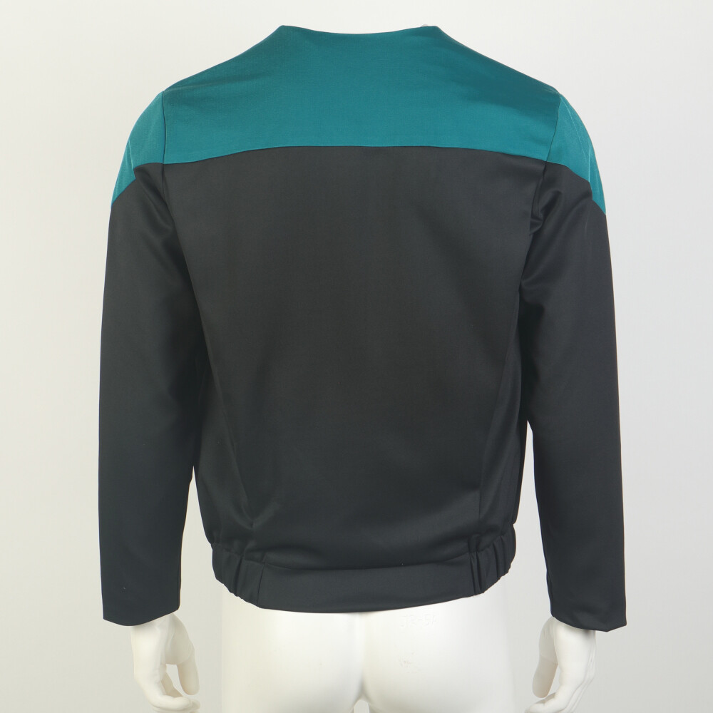 For DSN Commander Gold Blue Uniform Voyager Starfleet Jacket Costume