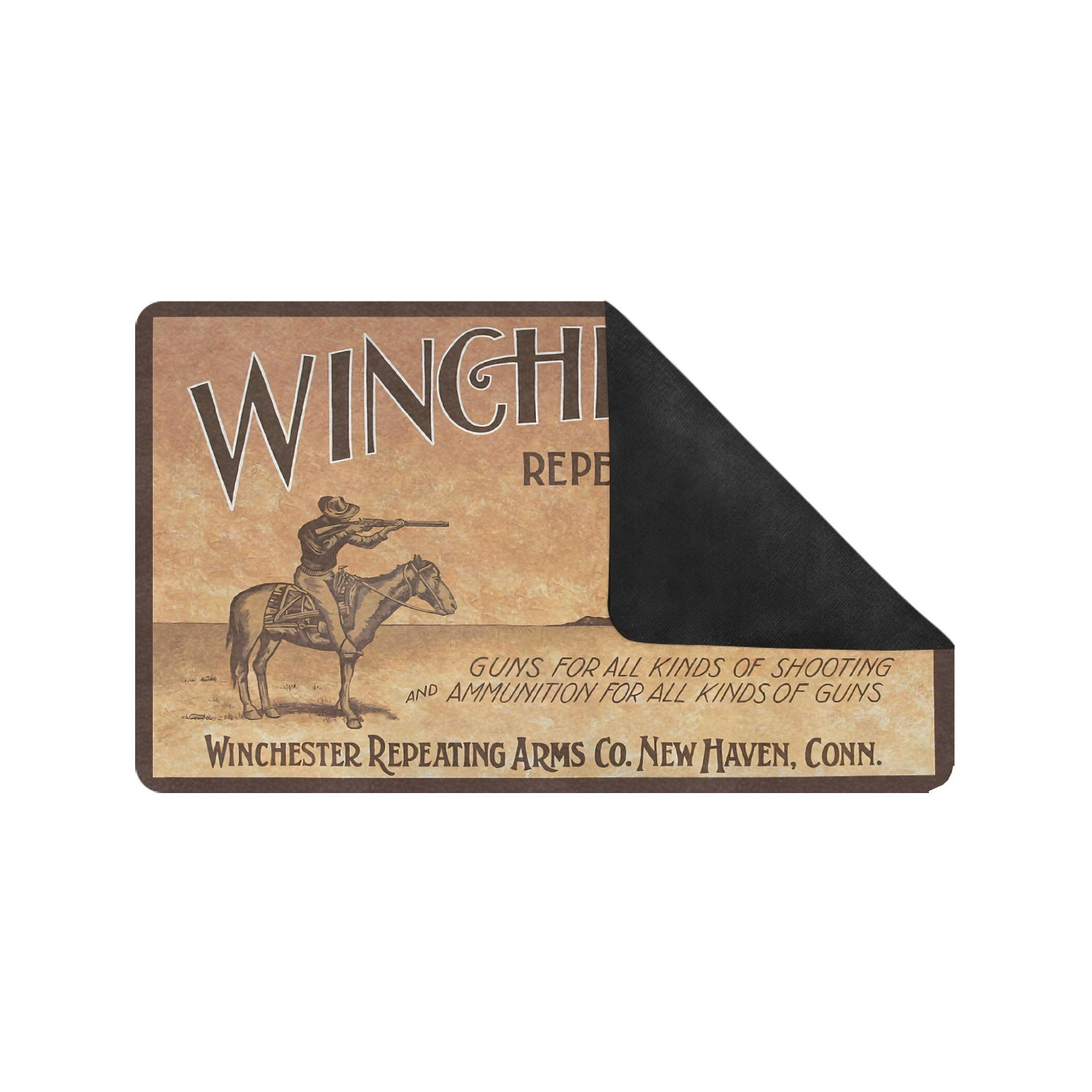 Vintage Style Winchester Repeating Rifles & Shotguns Doormat Rug In / Out Decor