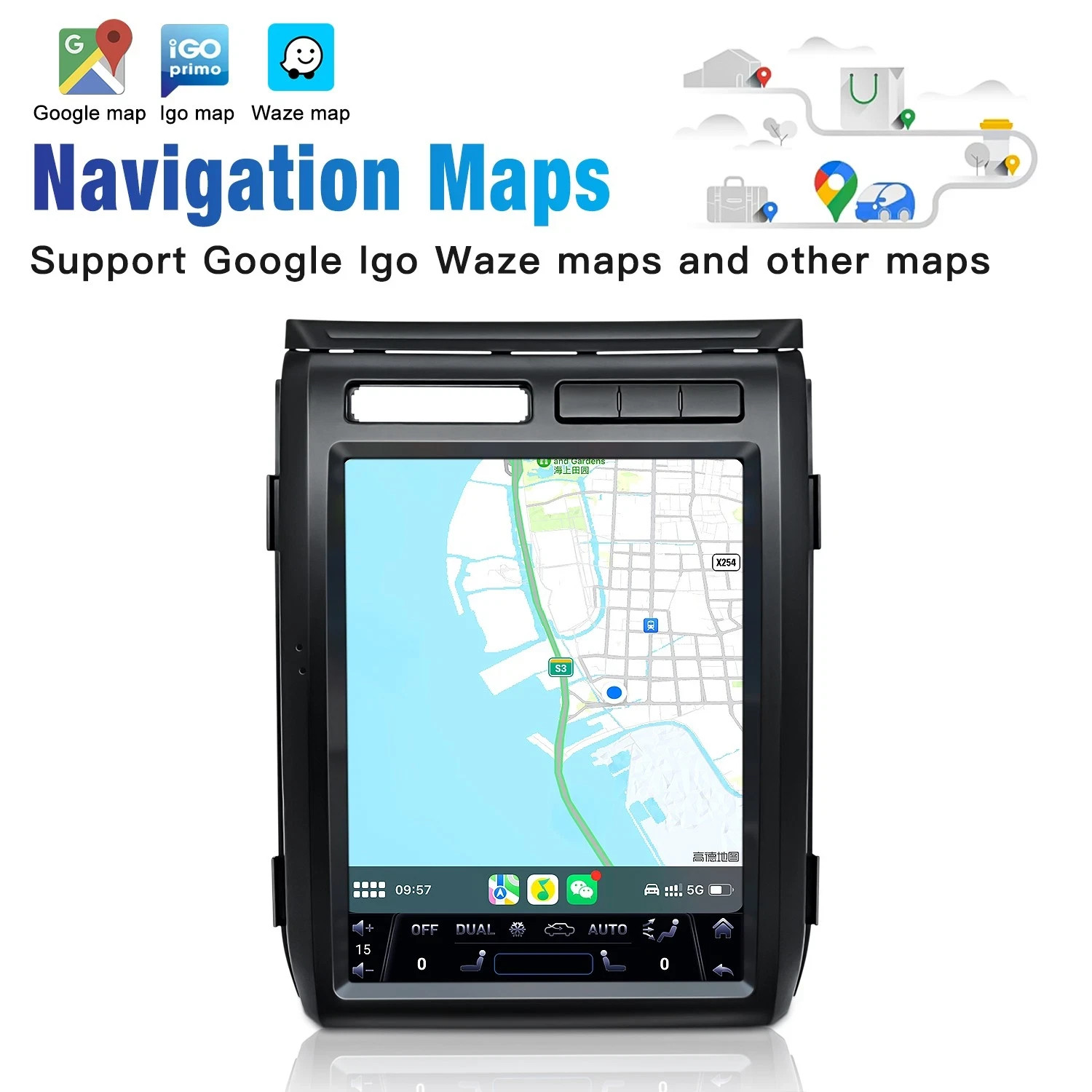 12.1"Android Car Radio Stereo For Ford F-150 2009 2010 2011 2012 2013 Carplay