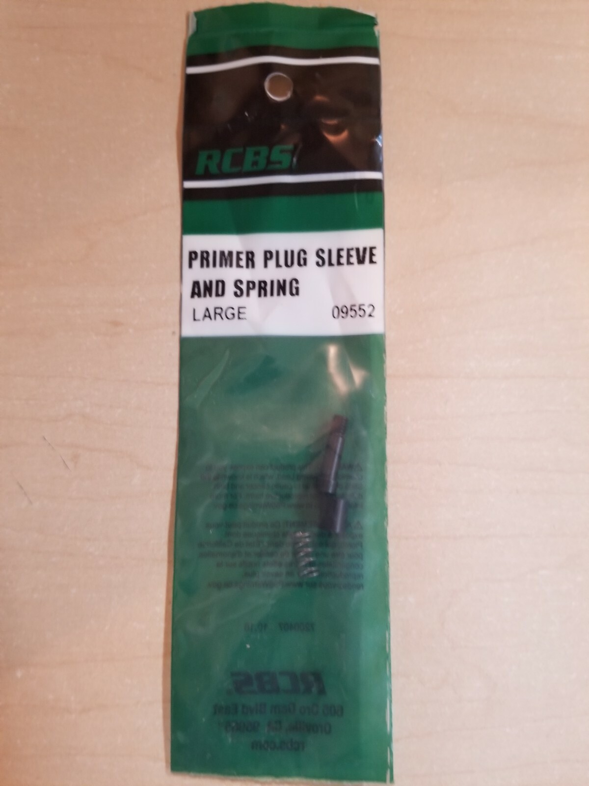 RCBS  Primer Plug, Sleeve and Spring, Large, mpn #9552, NIP