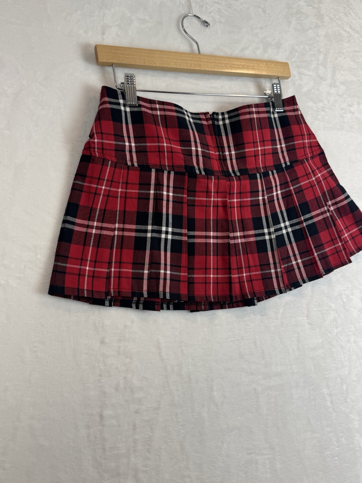 Women’s Abbey Y2K Red Plaid Skirt Size 5 FREE SHIPPING