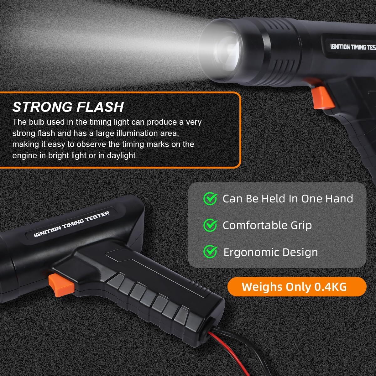 Automotive Timing Light 12V Inductive Ignition Timing Gun Adjust Engine Timing