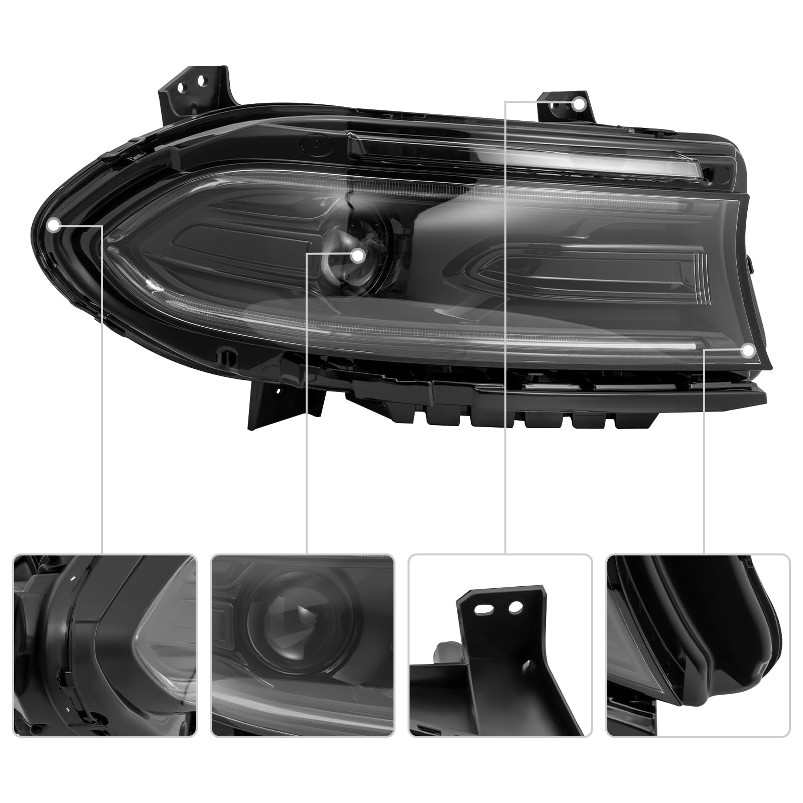 For 2022 2023 Dodge Charger Headlight Assembly Right Side