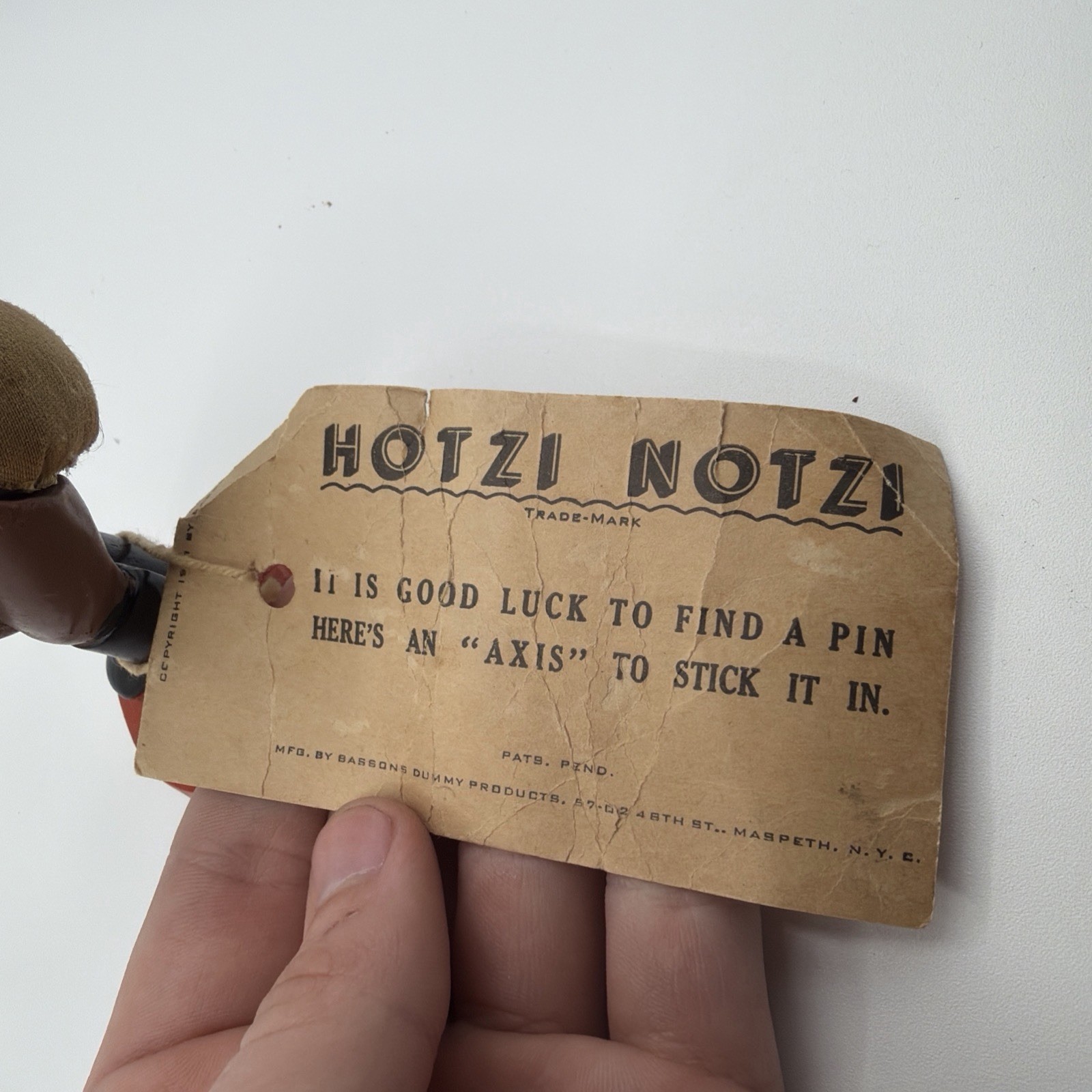 Rare 1941 "Hotzi Notzi" Adolf Hitler Pin Cushion + Original Label