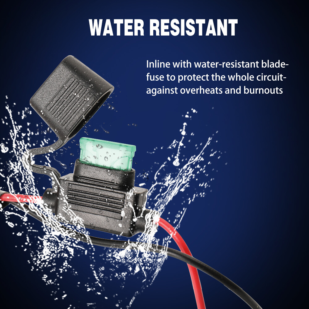 LED Light Bar Wiring Harness Kit 12V 40A Fuse Relay Rocker ON/OFF Switch Kit