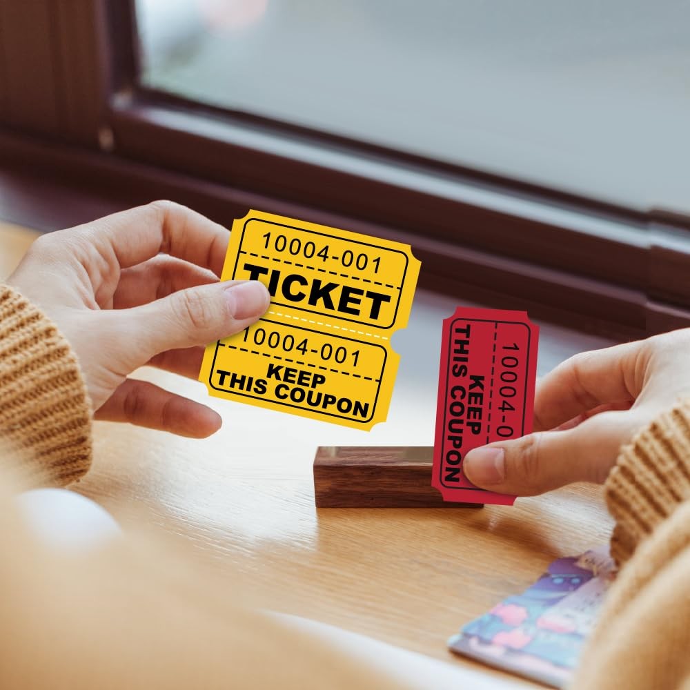 NEW NOAM 1000 Pcs Raffle Tickets Roll, 50/50 Raffle Tickets for Events, Fundr...