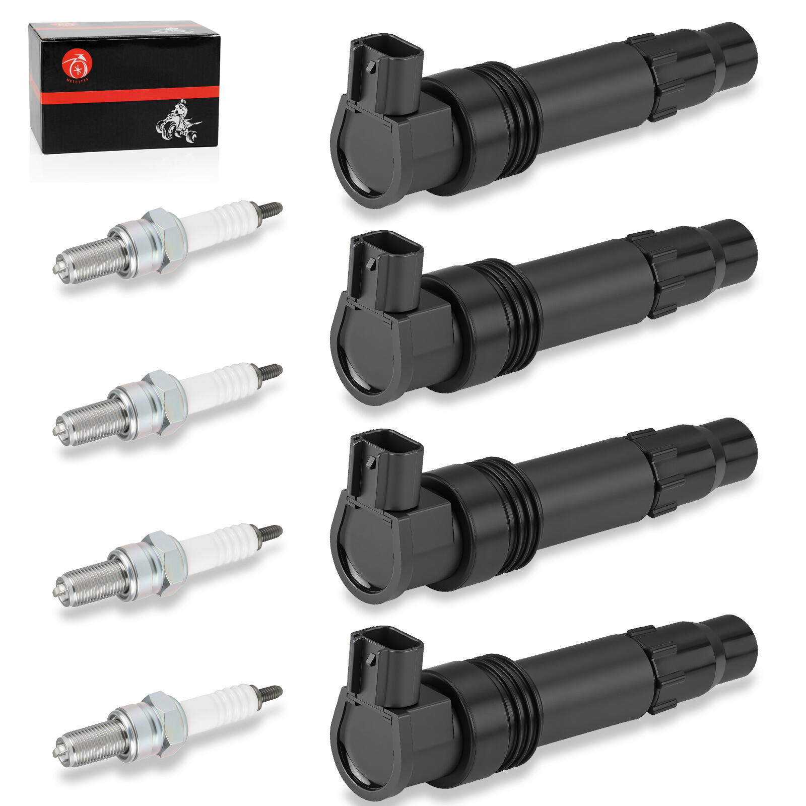 4 Ignition Coils Iridium Spark Plugs For Suzuki Hayabusa 1300 GSX1300R RZ BK BKA