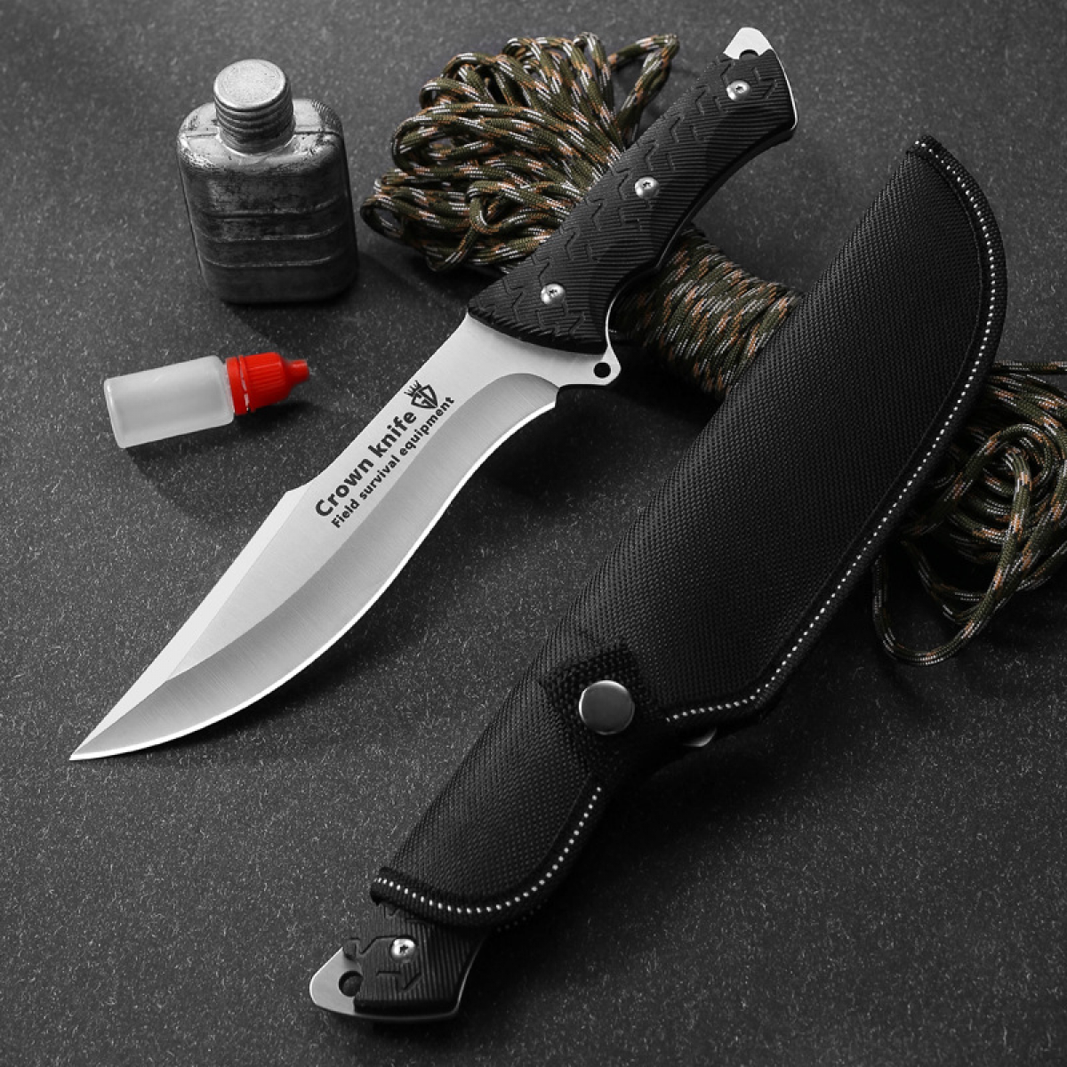 8.85 inch Survival Military Bowie Sharp Fixed Blade Knife Outdoor Skinning knife