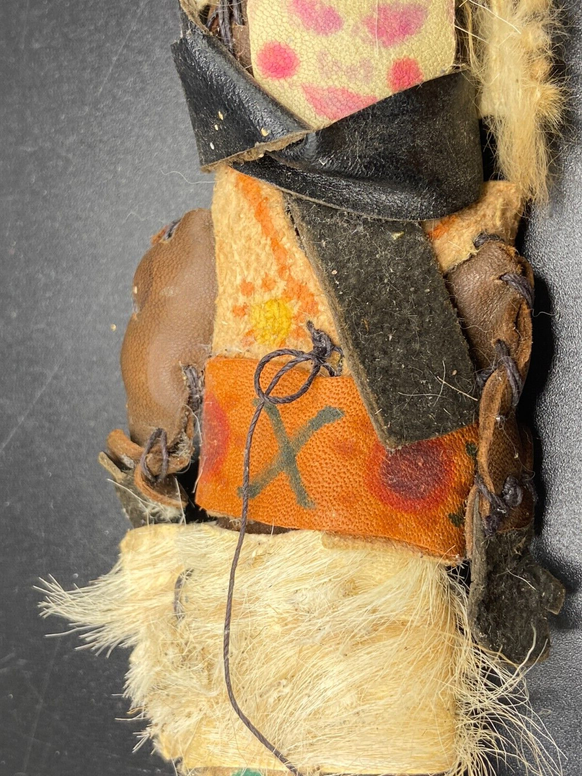 Antique Native American Kachina Doll hand painted w/ animal hair