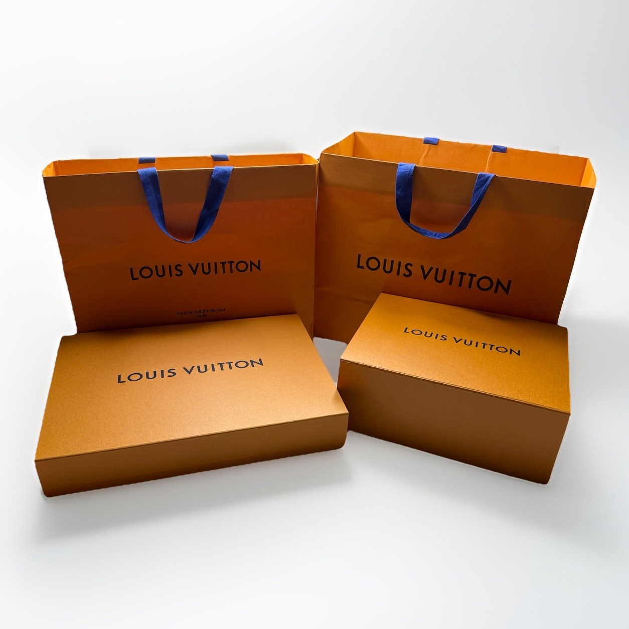 Authentic Louis Vuitton Empty Boxes 18.5”x14”x3 Gift Box & Shoe Box With Bags