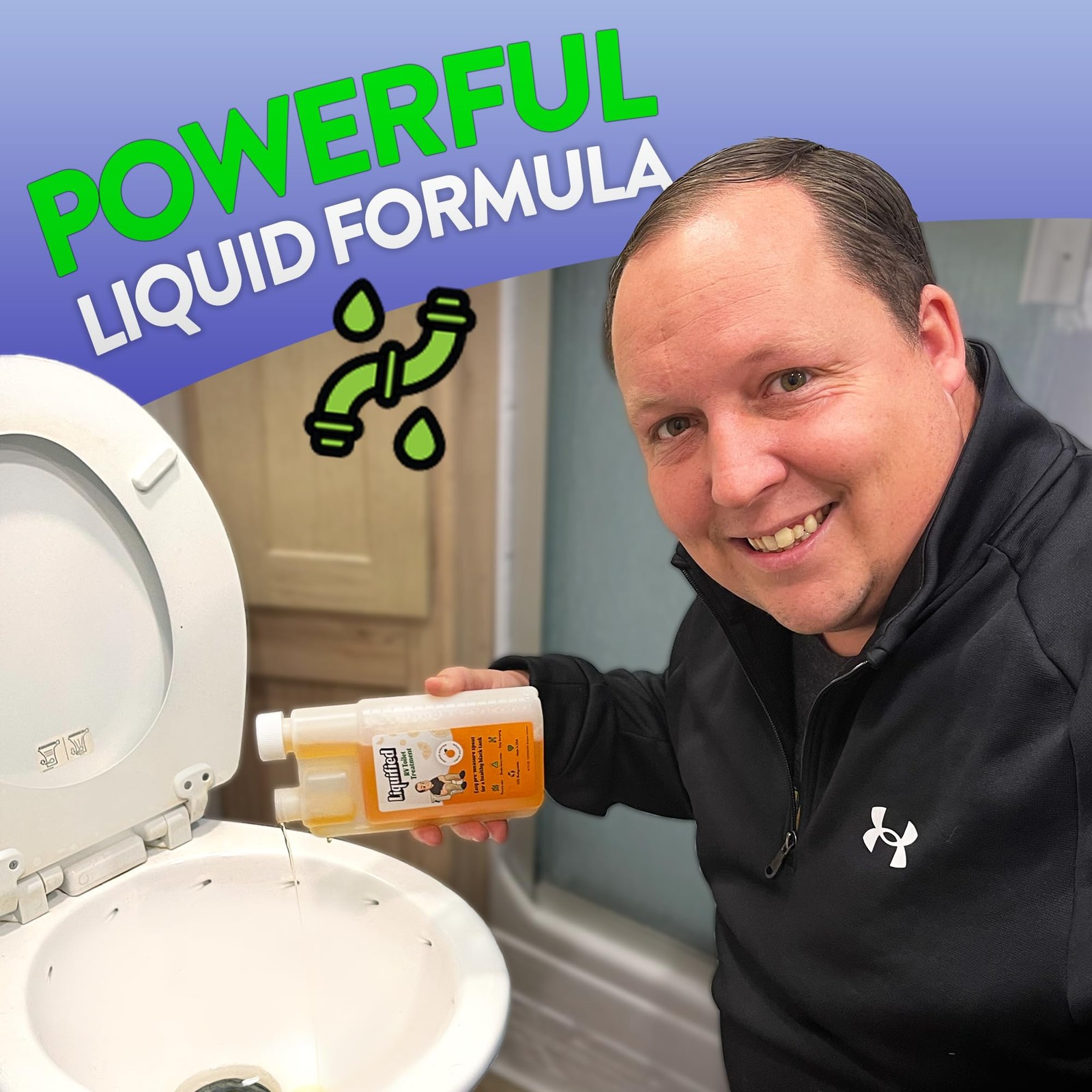 Liquified RV Toilet Treatment - Black Holding Tank Digester - Odor Eliminato...