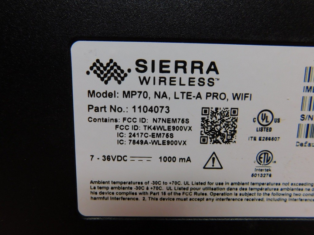 SIERRA WIRELESS AirLink MP70 Router - NA LTE-A Pro 1104073 -- Quantity Available